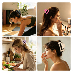 NEW LIVE clip securing an elegant updo for hands-free convenience