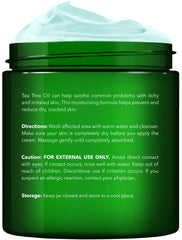 NEW YORK BIOLOGY label closeup highlighting tea tree oil and ingredient claims