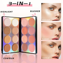 NewBang brush applying powder swatch to show smooth blendability and easy pickup