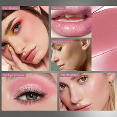 NewBang highlighter on cheek close-up, adds luminous lift to features