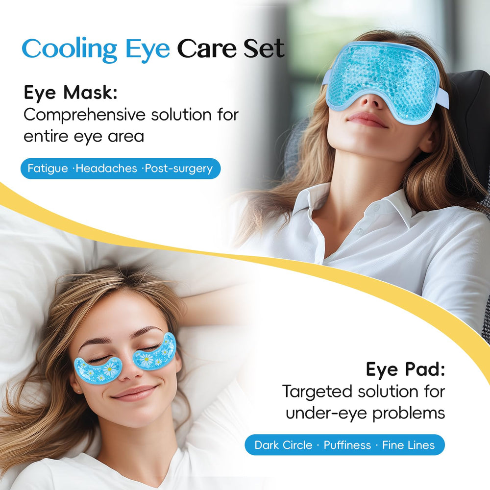 NEWGO eye mask smooth side detail showing cooling surface for intense cold