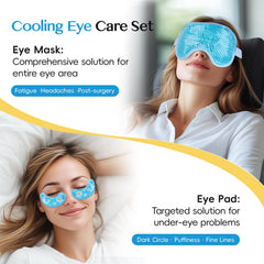 NEWGO eye mask smooth side detail showing cooling surface for intense cold