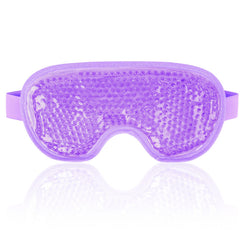 NEWGO front view purple eye mask showing shape and adjustable strap, promotes secure comfort