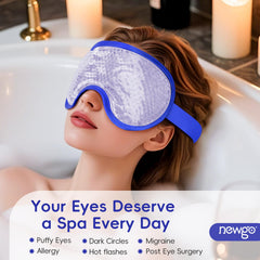 NEWGO flexible gel edge showing bendability to conform to eye contours