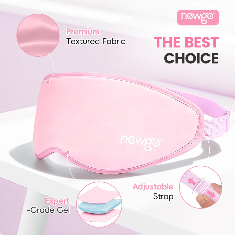 NEWGO mask in hand for scale showing compact portability benefit