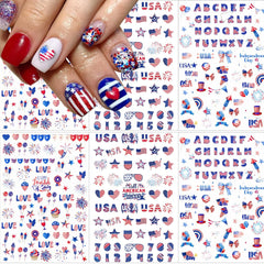 NEWSPIED finished red white blue manicure highlighting bold patriotic style