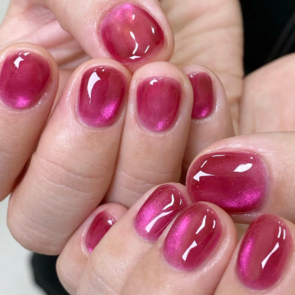 NEWSPIED front packaging showing cherry rose red nails and included accessories for quick styling