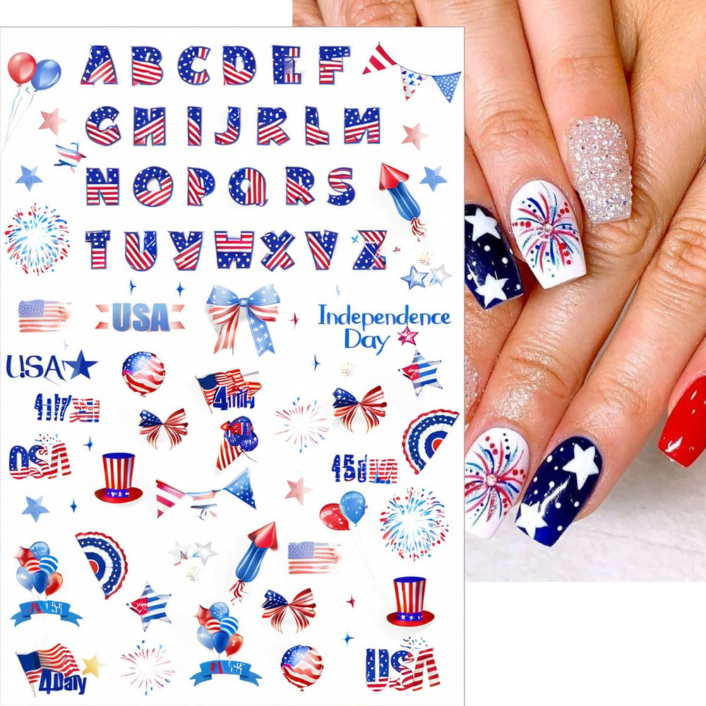 NEWSPIED lifestyle image of patriotic outfit and manicure for holiday-ready look