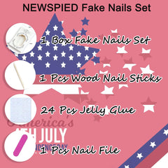 NEWSPIED size layout displaying 12 sizes and 24 nails for customized fit