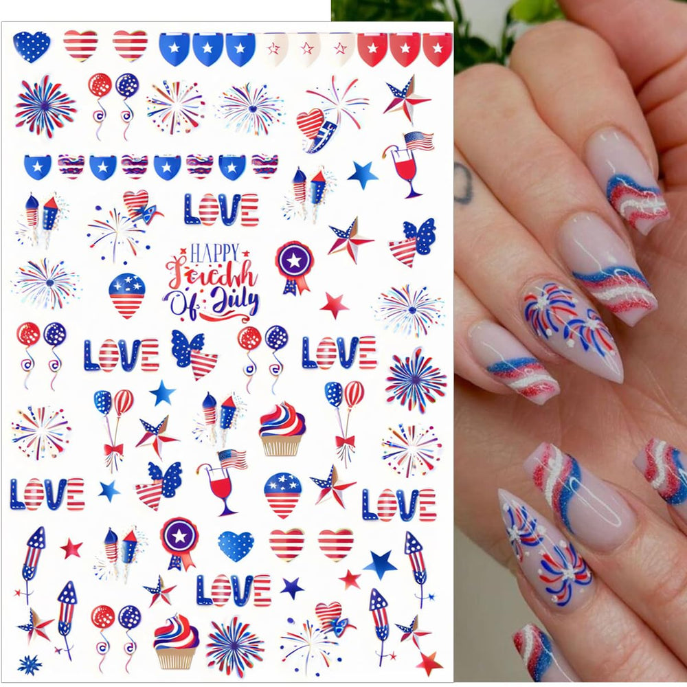 NEWSPIED six sheets spread displaying diverse fireworks, letters, hearts for variety
