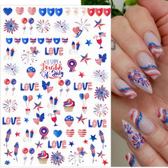 NEWSPIED six sheets spread displaying diverse fireworks, letters, hearts for variety