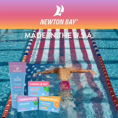 arranged ingredients like aloe and parsley with bar, Newton Bay natural formulation clarity