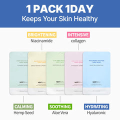 NEXTBEAU mask applied on face demonstrating even coverage and easy everyday use