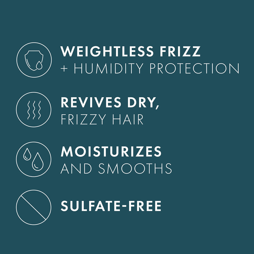 Nexxus shampoo applied in shower to reduce frizz and tame flyaways