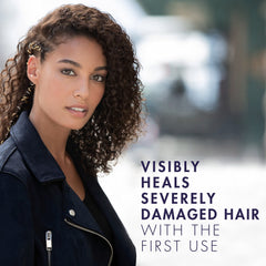 Nexxus Keraphix applied in shower demonstrating how the system repairs and smooths wet hair