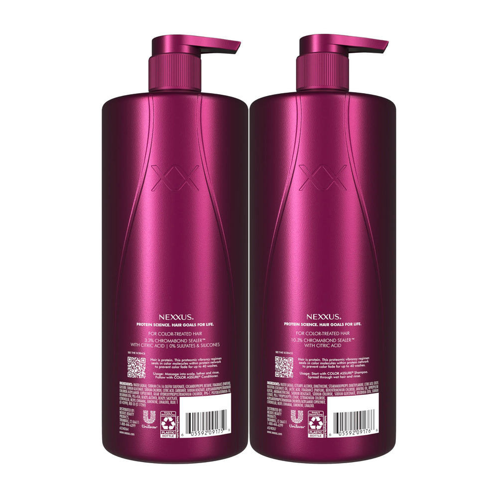 Nexxus shampoo foam on fingers illustrating gentle lather that protects color