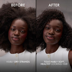 Nexxus before and after hair showing reduced frizz and improved softness
