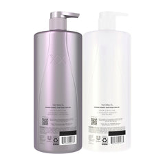 Nexxus pump dispensing shampoo lather for gentle cleansing and hydration