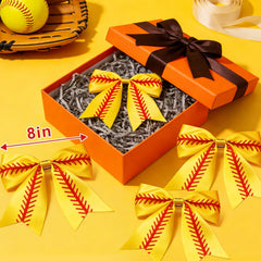NFAMRZCAR close-up of yellow bow red stitching highlighting durable decorative detail