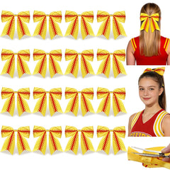 NFAMRZCAR front pack of 16 softball bows showing team-ready quantity and bright colors