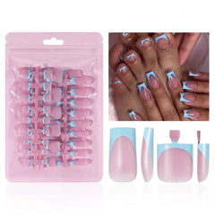 nhixk front packaging showing the blue French tip set and easy selection benefit