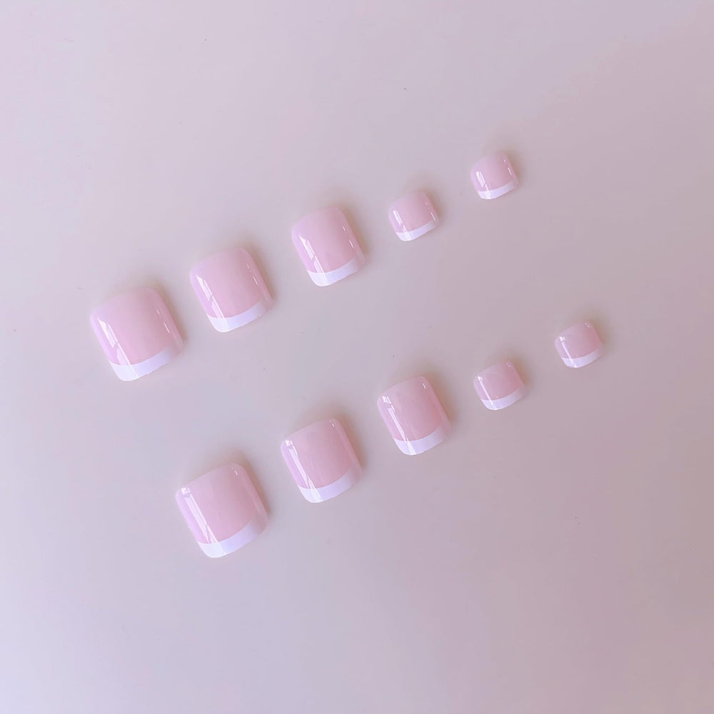 NHIXK toenail set on a foot demonstrating quick pedicure solution