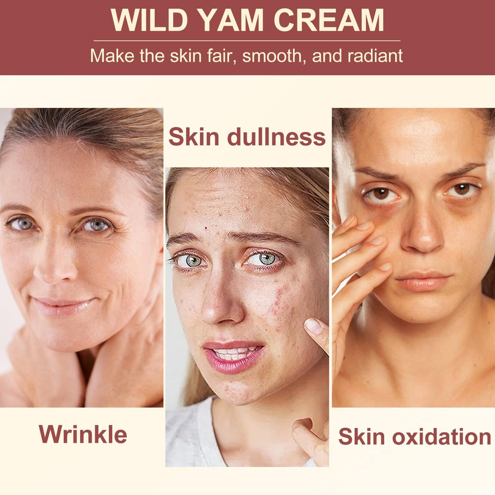 Niaoyun Wild Yam cream in use on face for smooth hydrated appearance