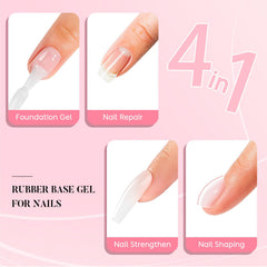 Nicedeco brush applying base gel for precise placement and reduced cuticle flow
