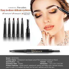 NICEFACE close-up of fine pencil tip for precise hair-like brow strokes