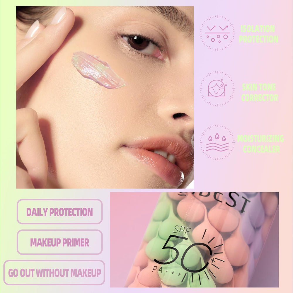 NICEFACE primer application on hand demonstrating lightweight, breathable coverage