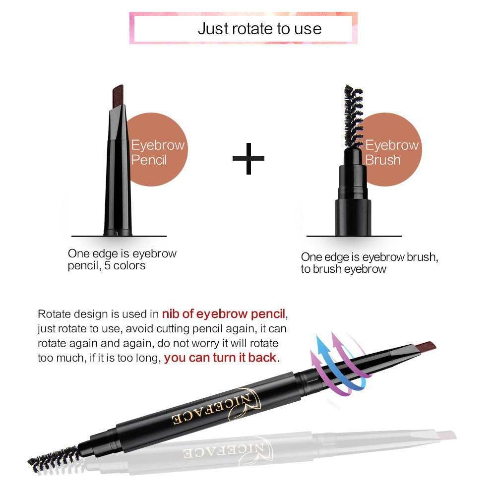 NICEFACE spoolie blending pigment for a natural, seamless brow finish