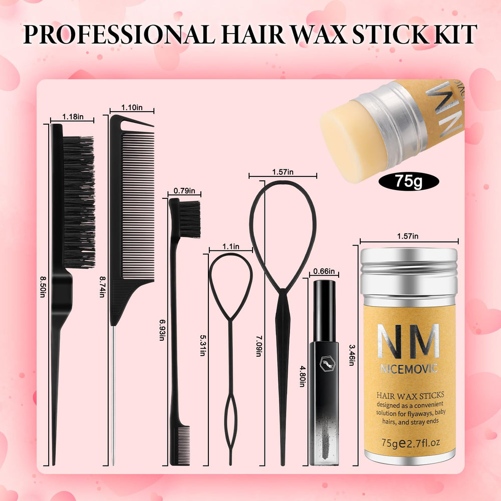 NICEMOVIC wax stick close-up showing smooth texture for precise styling