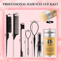 NICEMOVIC wax stick close-up showing smooth texture for precise styling