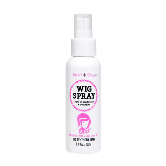 Nicole & Alyssa spray bottle front view showing compact travel packaging and easy use