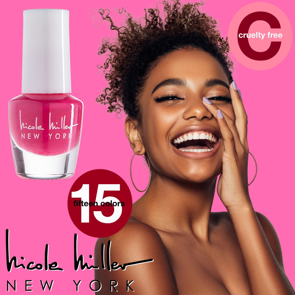 Nicole Miller brush applying polish for smooth, streak-free finish