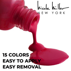 Nicole Miller New York brush stroke swatch demonstrating smooth coverage and color payoff