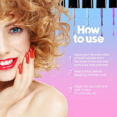 Nicole Miller toenail polish application illustrating easy coverage