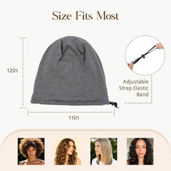NICPOO slouchy fit on model demonstrating room for braids and loose curls