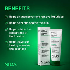 NIDA dense foam close-up demonstrating effective pore-clearing lather