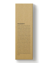 NING DERMOLOGIE bottle beside sunscreen and towel illustrating AM routine