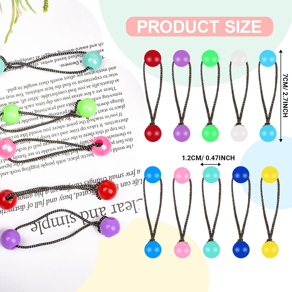 Ningrou elastic loop and plastic bead texture showing gentle grip advantage