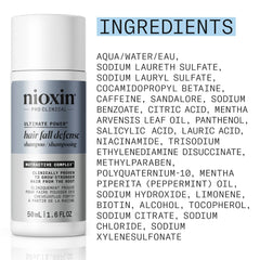 NIOXIN bottle on bathroom shelf suggesting daily scalp care routine