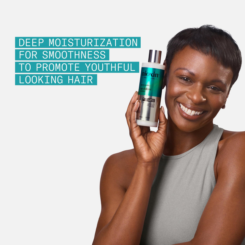 NIOXIN creamy texture closeup showing lightweight spreadability benefit