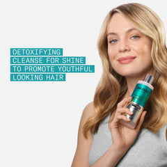 NIOXIN pump dispensing shampoo foam, demonstrates easy controlled application