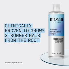 Nioxin ingredients label close-up highlighting niacinamide and caffeine for scalp-support benefit