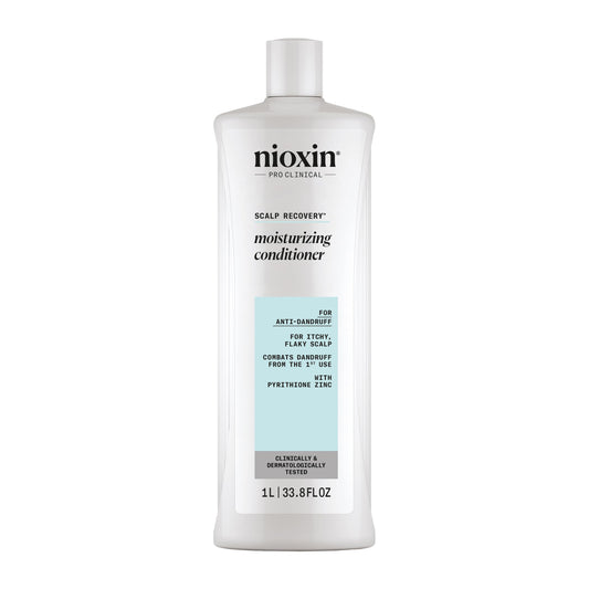 NIOXIN front bottle 33.8 fl oz showing product and benefit of long-lasting supply