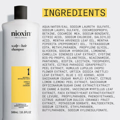 NIOXIN lifestyle bathroom shelf display conveying professional care