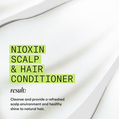 Nioxin kit staged on bathroom shelf for daily hair-thickening routine