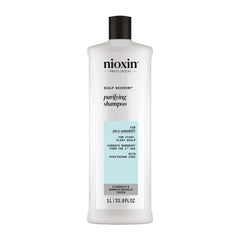 Nioxin bottle front label showing product name and size for clear identification