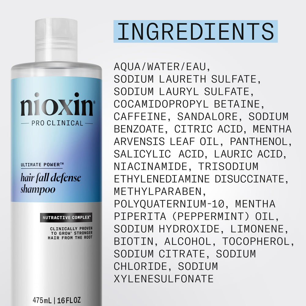 Nioxin size comparison in hand illustrating 16 fl oz volume and value benefit